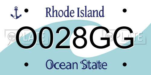 O028GG Rhode Island License Plate