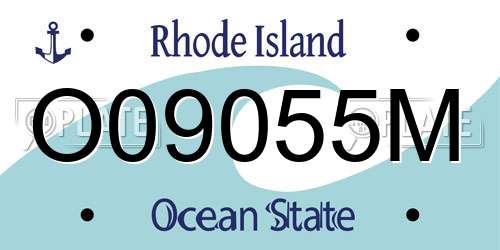 O09055M Rhode Island License Plate