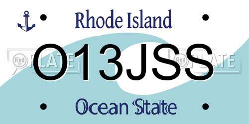 O13JSS Rhode Island License Plate