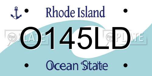 O145LD Rhode Island License Plate