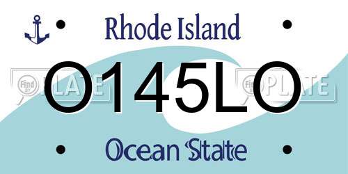 O145LO Rhode Island License Plate