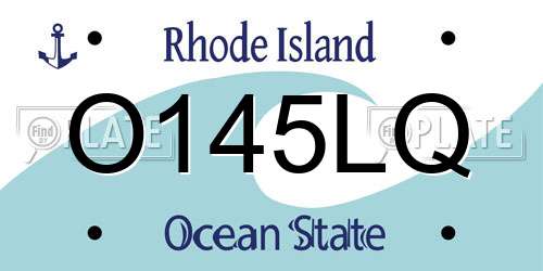 O145LQ Rhode Island License Plate