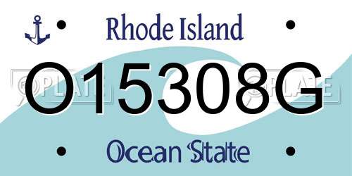 O15308G Rhode Island License Plate