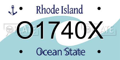 O1740X Rhode Island License Plate