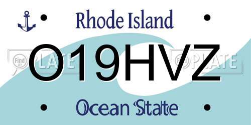 O19HVZ Rhode Island License Plate