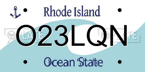 O23LQN Rhode Island License Plate