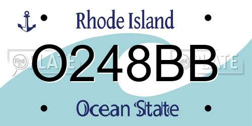 O248BB Rhode Island License Plate