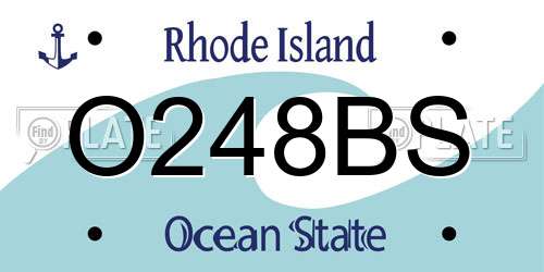 O248BS Rhode Island License Plate