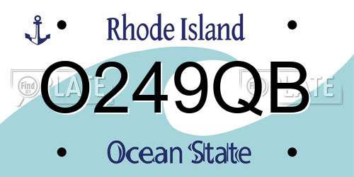 O249QB Rhode Island License Plate