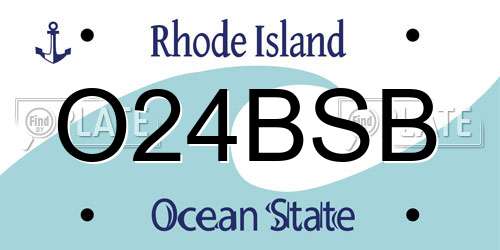 O24BSB Rhode Island License Plate