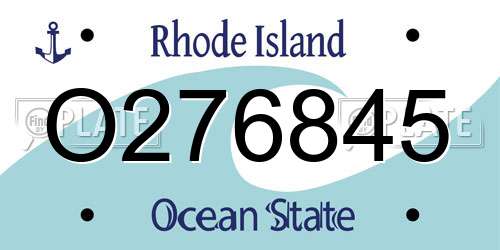 O276845 Rhode Island License Plate