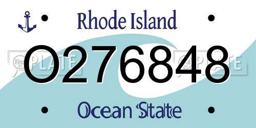O276848 Rhode Island License Plate