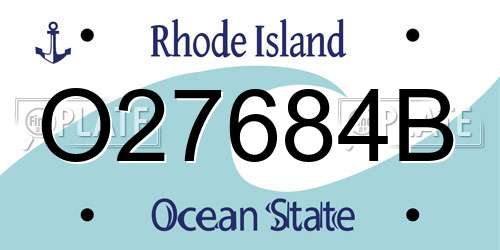 O27684B Rhode Island License Plate