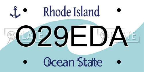 O29EDA Rhode Island License Plate
