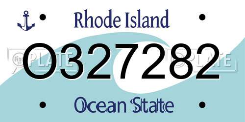 O327282 Rhode Island License Plate