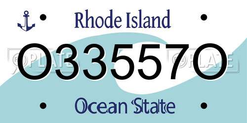 O33557O Rhode Island License Plate
