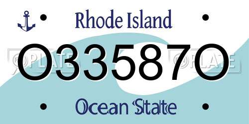 O33587O Rhode Island License Plate