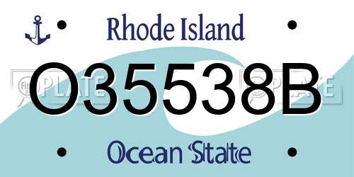 O35538B Rhode Island License Plate
