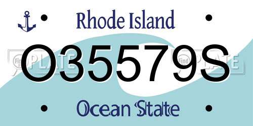 O35579S Rhode Island License Plate