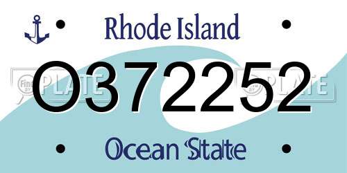 O372252 Rhode Island License Plate