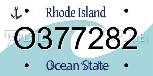 O377282 Rhode Island License Plate