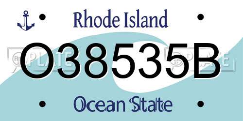 O38535B Rhode Island License Plate