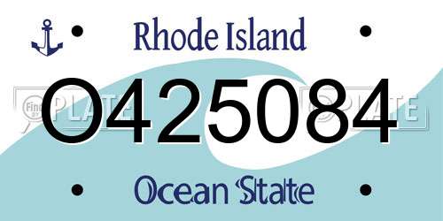 O425084 Rhode Island License Plate