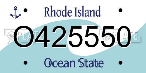 O425550 Rhode Island License Plate