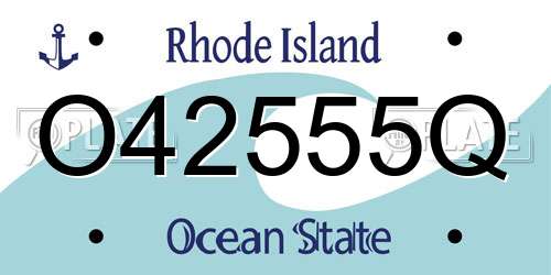 O42555Q Rhode Island License Plate
