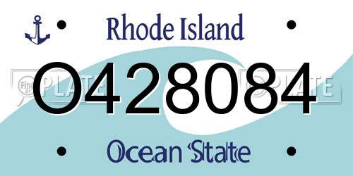 O428084 Rhode Island License Plate
