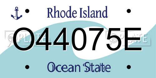 O44075E Rhode Island License Plate
