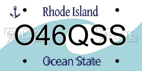 O46QSS Rhode Island License Plate
