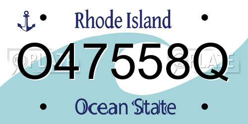O47558Q Rhode Island License Plate