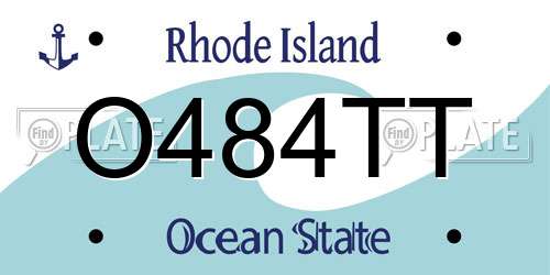 O484TT Rhode Island License Plate