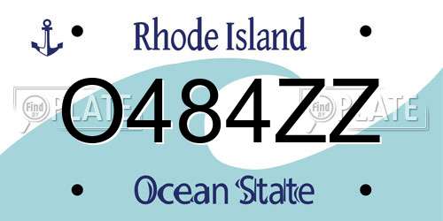 O484ZZ Rhode Island License Plate