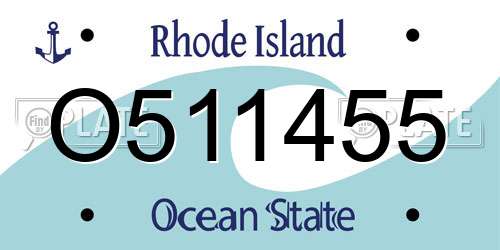 O511455 Rhode Island License Plate