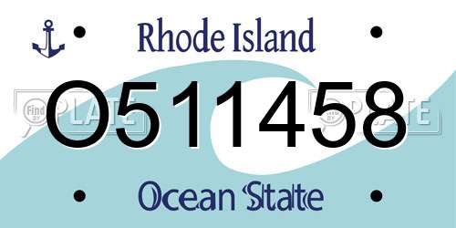 O511458 Rhode Island License Plate