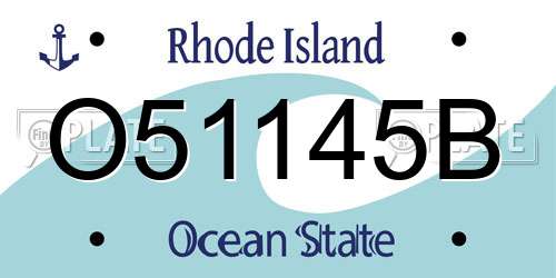O51145B Rhode Island License Plate