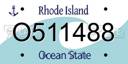 O511488 Rhode Island License Plate