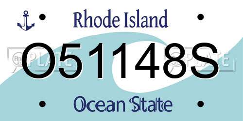 O51148S Rhode Island License Plate