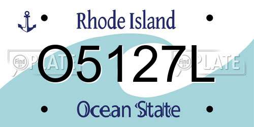 O5127L Rhode Island License Plate