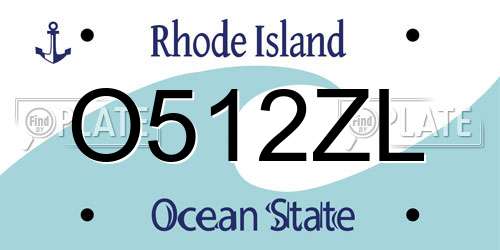 O512ZL Rhode Island License Plate