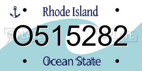 O515282 Rhode Island License Plate