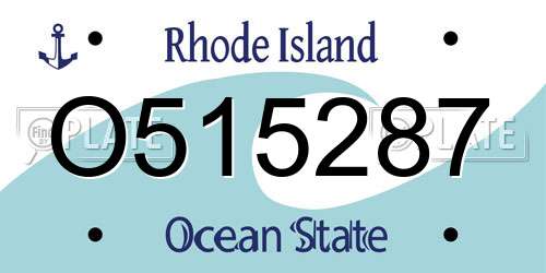 O515287 Rhode Island License Plate