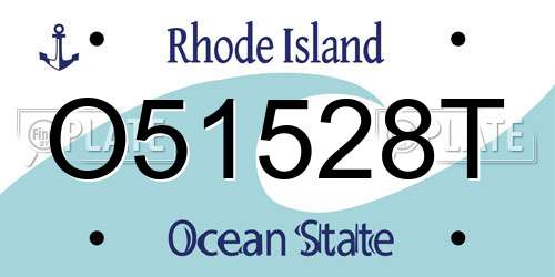O51528T Rhode Island License Plate