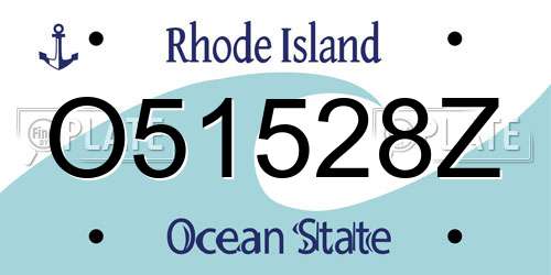 O51528Z Rhode Island License Plate