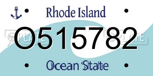 O515782 Rhode Island License Plate
