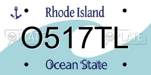 O517TL Rhode Island License Plate