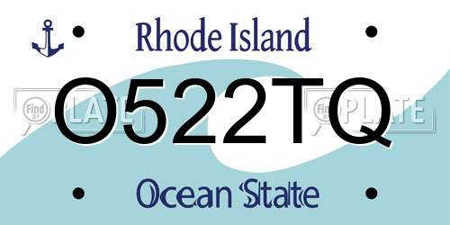 O522TQ Rhode Island License Plate