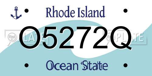 O5272Q Rhode Island License Plate